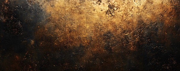 Aufkleber - Dark and gold textured wall creating dramatic background