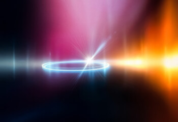 Leinwandbilder - An abstract, grainy, and gradient background with a dark pink glow in the center.
