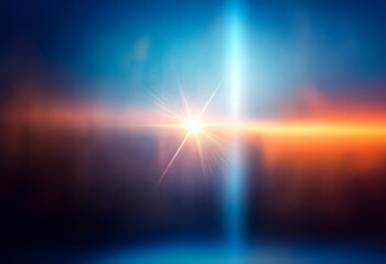 Poster - A grainy blue gradient abstract background.