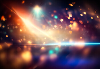 Leinwandbilder - Abstract background with a dark blue, purple, and orange gradient.