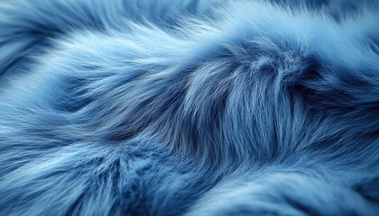 Wall Mural - Blue Fur Texture Close Up Abstract Background