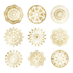 Wall Mural - Festive gold Islamic design sticker set