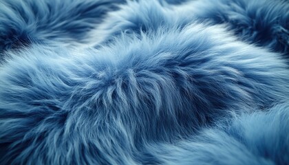 Wall Mural - Soft Blue Fur Texture Close Up Image