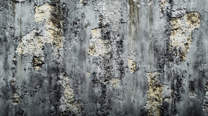 Fototapete - Old cracked concrete wall texture showing damage and decay