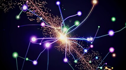 Leinwandbilder - Exploring the beauty of abstract light patterns in a mesmerizing digital animation