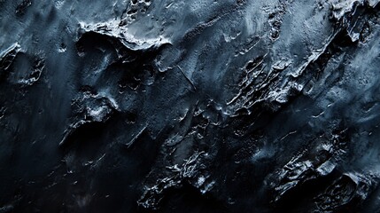 Poster - Dark and textured background with abstract black paint strokes