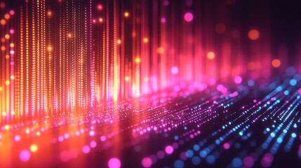 Wall Mural - a horizontal illustration featuring vibrant, lightened vertical lines as the background stock