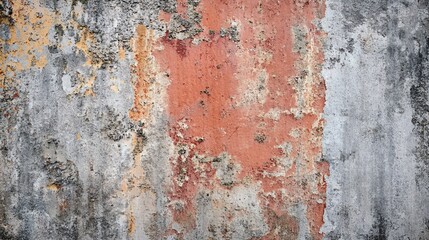 Poster - Weathered wall is showing signs of peeling paint and mold