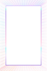 Wall Mural - pastel 3d png grid patterned frame transparent background