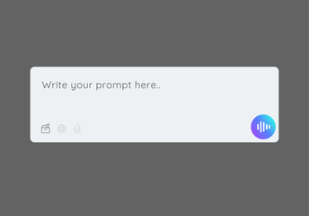 prompt search bar for ai artificial intelligence large language model user interface design voice se