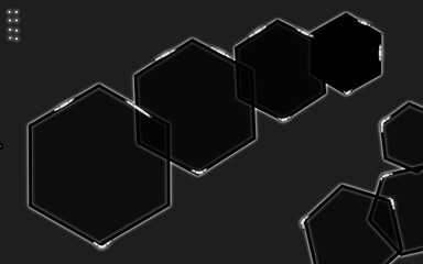 Wall Mural - abstract technology background with overlapping futuristic hexagons