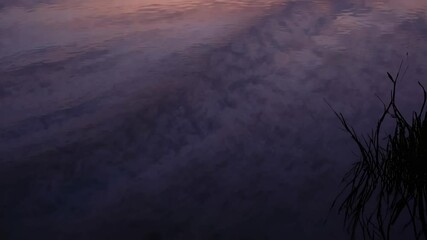 Aufkleber - Clouds and sunset create stunning colors in evening sky over quiet countryside