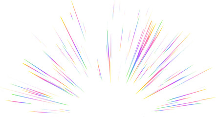 Wall Mural - burst with rainbow light prism effect. halo flare sparkles of crystal. radial holographic color expl
