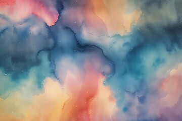 Wall Mural - Ethereal Watercolor Gradient Background with Dreamy Haze and Vintage Aesthetic