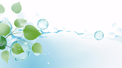 Poster - A transparent bubble of water floating in the air, perfect for organic-themed background and banners.

