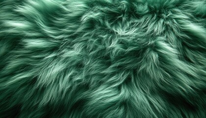Wall Mural - Teal Fur Texture Soft Shaggy Background