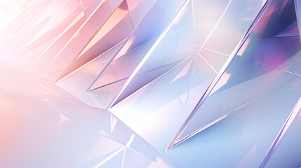 Leinwandbilder - A white geometric background with holographic accents, perfect for premium technology presentations and displays.

