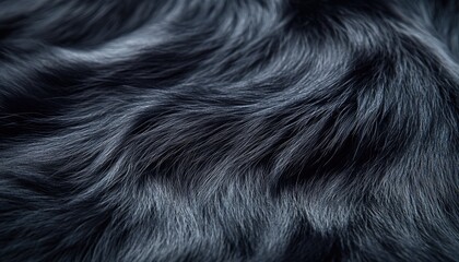 Wall Mural - Dark Fur Texture Close Up Abstract Image