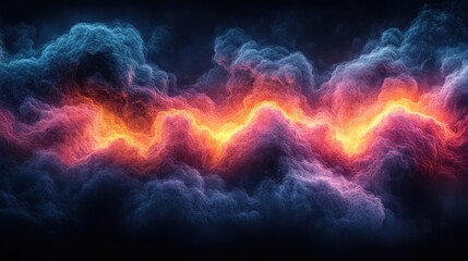 Wall Mural - Abstract fiery and icy cloudscape.
