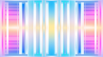 Leinwandbilder - An abstract geometric vignette for lettering with a white horizon and futuristic gradient background design.

