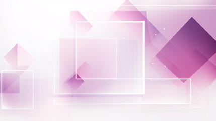 Aufkleber - An abstract minimalist vector banner featuring purple and white transparent geometric shapes, perfect for technology displays.

