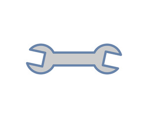 Wall Mural - Clean, simple wrench icon. Perfect for websites, apps, and presentations needing a repair, maintenance, or tools theme.  Versatile design, easily adaptable to various styles and color schemes.