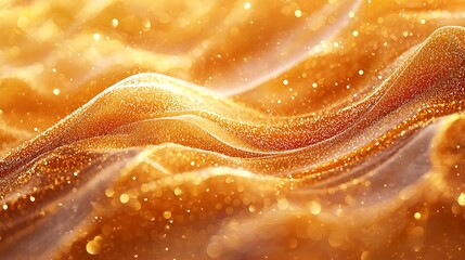 Wall Mural - wavy abstract shapes with a glittering effect, creating a magical, ethereal look for modern digital 