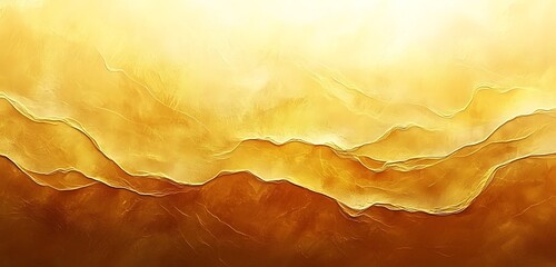 Wall Mural - witness the elegance of an abstract golden background where a yellow grainy gradient texture brings 