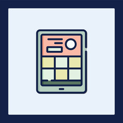 Modern Tablet App Interface Icon Design