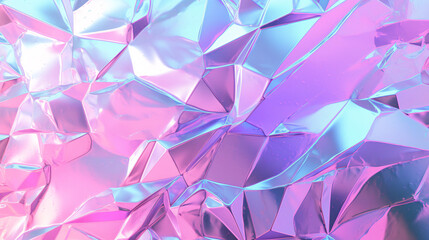 Poster - Holographic texture with pink color, ideal for futuristic technology display banners, wallpapers, and presentations.

