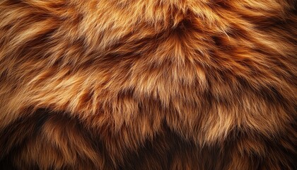 Wall Mural - Rich Brown Fur Texture Close Up Image