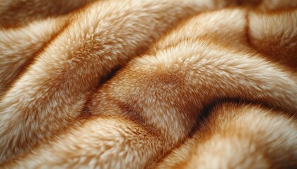 Wall Mural - Luxurious Golden Fur Texture Close Up