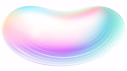 Poster - Iridescent pastel rainbow glow effect on a white background, perfect for technology presentation display banners.

