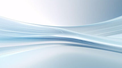 Aufkleber - A sleek, minimalist colored technology key visual with white and blue wavy futuristic background for presentations.

