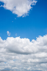 Wall Mural - clear blue sky background,clouds with background, blue sky background with tiny clouds. white fluffy