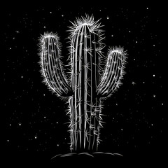 Wall Mural - vector illustration of cactus