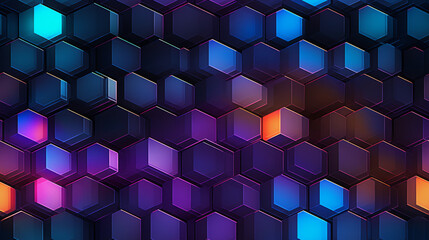 Leinwandbilder - A retro hologram tech texture on a blue background, perfect for futuristic technology presentations and displays.

