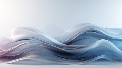 Leinwandbilder - Smooth light lines on a light grey background, ideal for a clean and modern technology backdrop.


