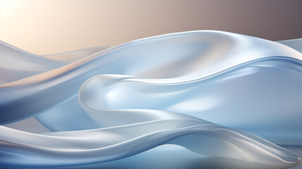 Leinwandbilder - Smooth light lines on a light grey background, ideal for a clean and modern technology backdrop.

