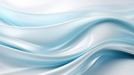 Leinwandbilder - Smooth light lines on a light grey background, ideal for a clean and modern technology backdrop.

