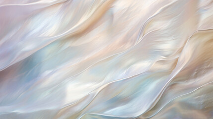 Poster - A subtle pearl nacre iridescent texture on a premium white background, perfect for technology presentations.

