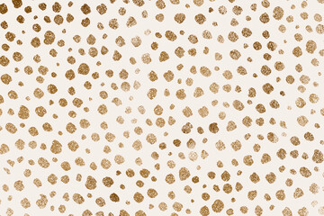 Poster - Doodle dots pattern background, gold design