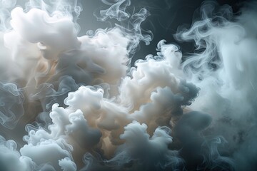 Wall Mural - high definition white smoke texture overlay for digital art and design