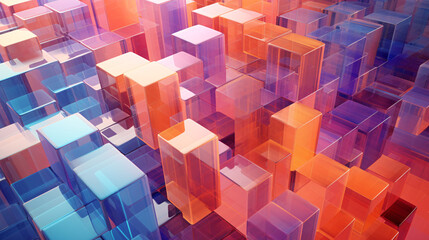 Fototapete - Vibrant fluid shapes blending in purples, pinks, and blues, creating a futuristic technology-inspired wallpaper display.




