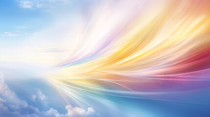 Poster - A white background with a rainbow touch border, perfect for technology-themed wallpaper, presentation, and festive backgrounds, adding a vibrant and creative frame.

