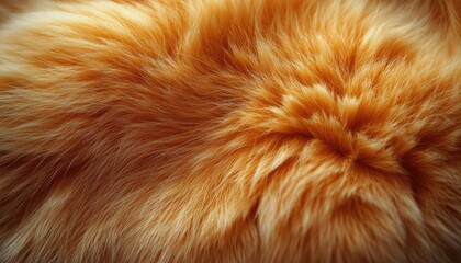 Wall Mural - Lush Orange Fur Texture Close Up