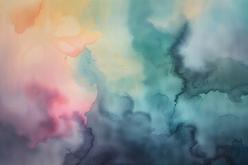 Wall Mural - Ethereal Watercolor Gradient Background with Vintage Haze and Dreamy Texture