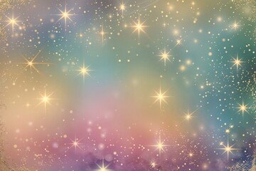 Wall Mural - Bohemian Gradient Background with Vintage Sparkles and Soft Haze Effect