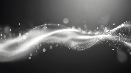 Leinwandbilder - Captivating Luminous Wave of Cascading Shimmering Particles   Futuristic Abstract Background with Dynamic Flowing Energy and Radiant Interference Patterns