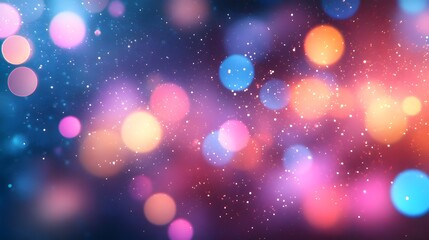 Leinwandbilder - Dazzling bokeh lights in a symphony of vibrant hues creating a mesmerizing and magical ambiance perfect for as a captivating background  The shimmering